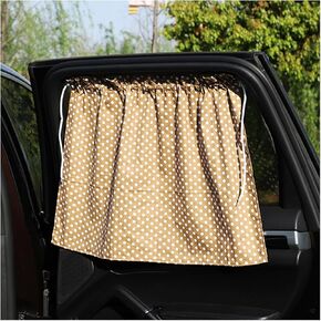 Car Side Window Shade, 19"×27" Auto Window Curtain with Sun Protection, Car Window Sun Shade Cover Block Damage from Direct Bright Sunlight and Heat, Car Accessories (Blue Striped Rabbit)