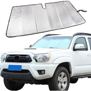Lcojicep Car Window Windshield Sun Shade, Sunshade Foldable Compatible with Tacoma 2007-2022 Sun Visor Protector Blocks UV Rays ，Keep Your Car Cooler (Front window sunshade，1 piece Type A)
