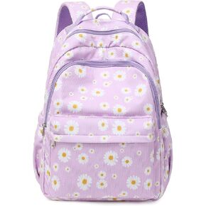 Girls Backpack School Backpack for Teens Elementary High College School Corduroy Laptop Bags Casual Travel Daypacks Lightweight