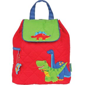Stephen Joseph Kids' Unisex Toddler Back to School, Quilted Backpack, Dino Red, One Size