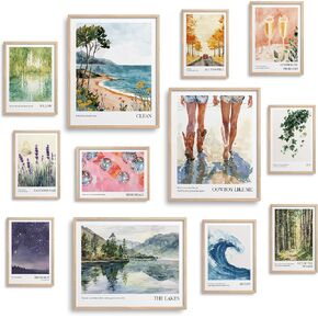 TwoDays Music Inspired Posters, Album Aesthetic Gallery Wall Art for Fans Gifts, Song Lyrics Room Decor for Bedroom. (Multi Sizes, 8" X 10" Largest, Set of 12, UNFRAMED)