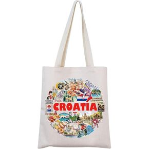 Croatia Tote Bag Croatia Gift Croatia Souvenir Gift Croatia Travel Gift For Tourist Moving to Croatia Gift (Croatia Tote)