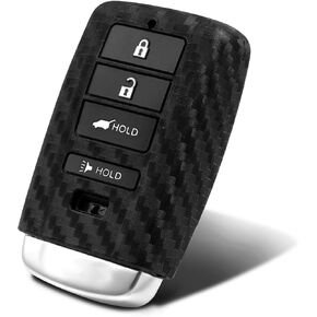 Key Fob Cover Case Compatible with Acura ILX MDX RDX RLX TL Keyless Entry Remote Carbon Fiber Pattern Silicone