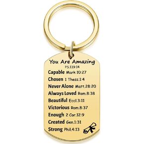 MIXJOY Inspirational Graduation Religious Key Chain Gifts, Christian Bible Verse Gifts, Class of 2023 Senior High School Grad