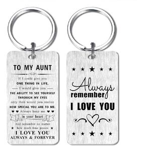 Gezxin Aunt Keychain Gifts- Christmas Xmas Keychain Gift for Aunt from Niece- I Love You Auntie Birthday Gift Ideas- My Favorite Aunt Valentines Mother's Day Wedding Easter Present