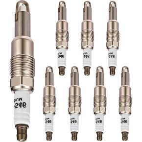 SP546/SP515 Platinum Iridium Spark Plugs 8 Pack Compatible with Expedition F150 F250 F350 F450 Super Duty F-250 F-350 Super Duty Navigator Mark LT 5.4L 6.8L V8 V10 Replacement for PZH14F