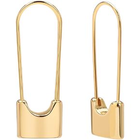 Safety Pin Earrings for Women -Paper Clip Earrings Minimalist Dangle Hoop Earrings Paperclip Dangle Earrings