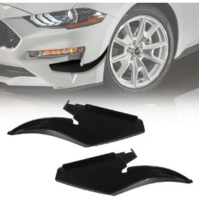 Front Lower Bumper Dive Planes for Ford Mustang 2018-2023, Mustang GT/Ecoboost Accessories Diffuser Side Canard Front Bumper Splitter Spoiler Trim,Black, 2PCS