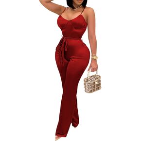 Sexy Jumpsuits for Women Night Club Party Satin 2 Piece Outfits Clubwear