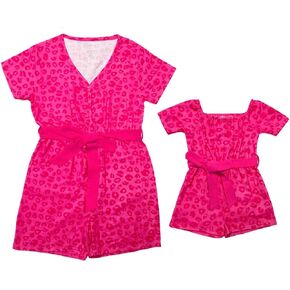 Mommy and Me Romper Short Sleeves Matching Outfits Mother Daughter Cute Jumpsuits Vacation Photoshoot Occasions in Saudi Arabia