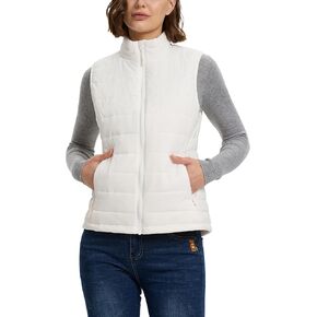 Outdoor Ventures Women's Lightweight Puffer Vest Outerwear Zip Up Warm Sleeveless Winter Jacket Padded Gilet Quilted Coat