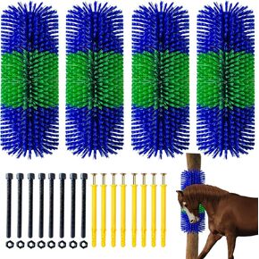 Livestock Scratch Brushes, Horse Scratcher Cattle Scratcher Grooming Horse Supplies, Relieve Itchy Livestock Back Massage Brush for Sheep,Cattle,Horses,Pigs and Other Livestock(with screws)