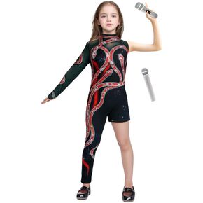 Girls Red Snake Outfit Sparkly Jumpsuit Bodysuit Stage Costume Singer Reputation Tour Concert Cosplay