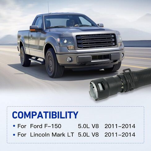 مجموعة خرطوم سخان HVAC متوافقة مع Ford F-150 2011-2014، Lincoln Mark LT 2011-2014، 5.0L V8#Replace 626-721 BL3Z18472B مجموعة خرطوم سخان المحرك in Kuwait