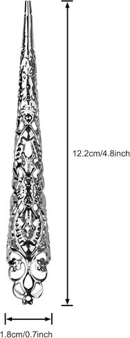 CROWN GUIDE Women's Belly Dancer Costumes Gypsy Egyptian Queen Costume Accessories Bangles with Finger Claws Goth Nails Indian Hand Jewelry Set Gold in Kuwait