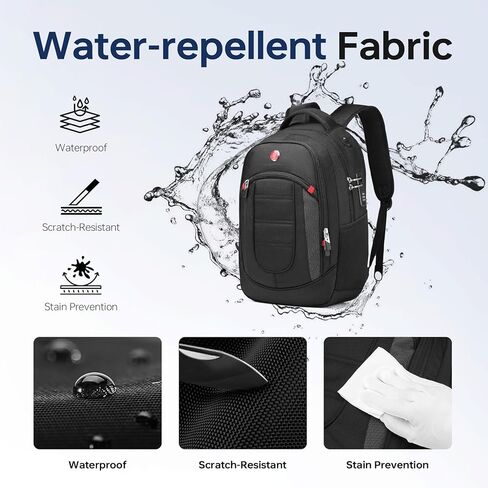 Omnpak حقيبة ظهر للكمبيوتر المحمول للسفر للرجال مضادة للسرقة ومقاومة للماء حقيبة ظهر جامعية مع شحن USB معتمد من شركة الطيران وحقيبة ظهر يومية متعددة الوظائف للنساء تناسب أجهزة الكمبيوتر المحمولة مقاس 15.6 بوصة in Kuwait