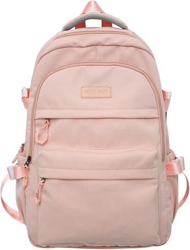 Y2k Preppy Backpack Aesthetic College Laptop Backpack Canvas Travel Backpack Nylon Bookbag Bagpack Casual Daypack (white) in Saudi Arabia