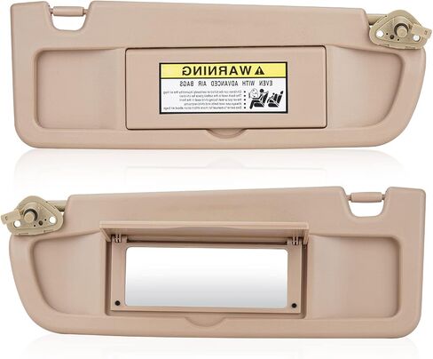 Left & Right Driver Passenger Side Sun Visor for Honda Civic EX LX Sedan SI Coupe 2006 2007 2008 2009 2010 2011, Replace for 83280-SNA-A01ZC 83230-SNA-A01ZC, Beige Left & Right side Sun Visor in Kuwait