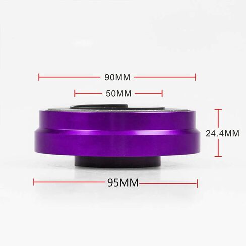 MASO Universal Steering Wheel Quick Release Hub Adapter Snap Off Boss Kit Slim High-Strength 6 Hole Racing Steering Wheel Hub Adapter for Modification(Black) in Saudi Arabia