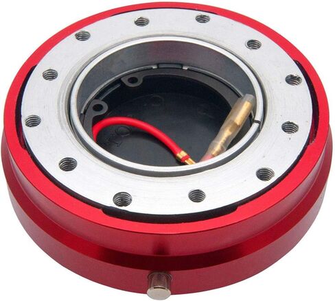 محول محور عجلة القيادة العالمي من MASO سريع الفك، طقم بوس نحيف عالي القوة 6 فتحات لسباق عجلة القيادة للتعديل (أسود) in Kuwait