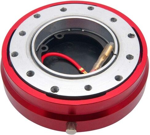 محول محور عجلة القيادة العالمي من MASO سريع الفك، طقم بوس نحيف عالي القوة 6 فتحات لسباق عجلة القيادة للتعديل (أسود) in Kuwait