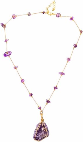 Bohemian Beaded Necklace for Women Chain Choker Necklace with Stone Pendant Colorful Beads Statement Necklace Jewelry Gifts in Kuwait