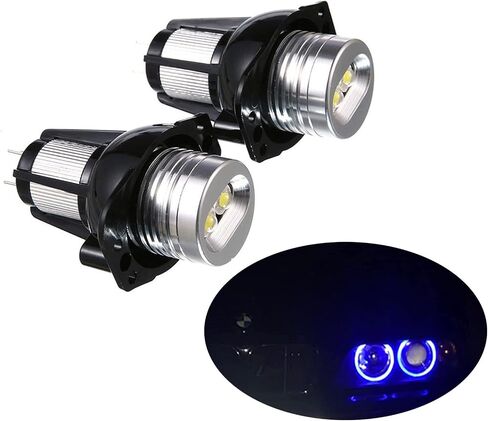 Angel Eye Halo Ring Marker Side Light 2x 10W Replacement for BMW 3 series 2006 2007 2008 BMW E90 E91 Pre-Facelift, Pre-LCI 325i 325xi 328i 328xi 330i 330xi 335i 335xi (Blue Light) in Kuwait
