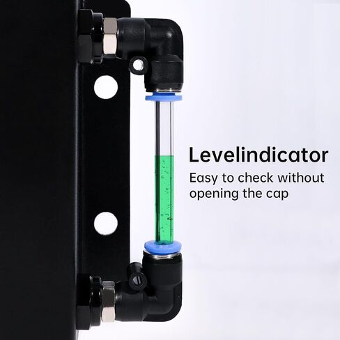 Universal Coolant Overflow Tank, Aluminum Radiator Overflow Tank, 1L Black with Heat Resistance for Low Maintenance, Includes extra Barb Fittings & Installation Kit in Saudi Arabia