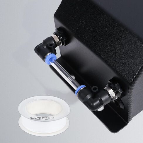 Universal Coolant Overflow Tank, Aluminum Radiator Overflow Tank, 1L Black with Heat Resistance for Low Maintenance, Includes extra Barb Fittings & Installation Kit in Saudi Arabia