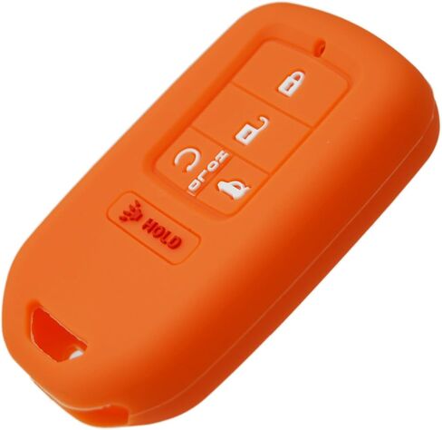Orange Silicone Remote Key Fob Cover Case Protector for Honda Civic Accord Pilot CR-V 5 Buttons Ridgeline Passport in Kuwait