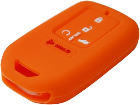 Orange Silicone Remote Key Fob Cover Case Protector for Honda Civic Accord Pilot CR-V 5 Buttons Ridgeline Passport in Kuwait