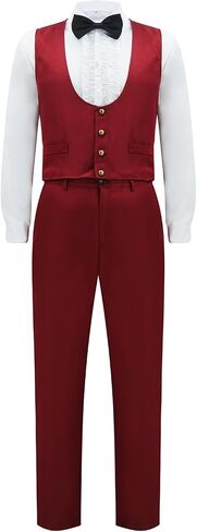Mens Betelgeuse Costume Red Wedding Suit Costume Halloween Horror Funny Couple Outfit Blazer in Saudi Arabia