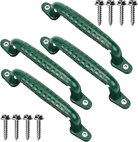 Set of 4 Playground Handles Glow in Playground Kids Safety Hand Grips for Playset Climbing Frame Play House (Black) Playroom Ladder Handles Door Handles Bunk Bed in Saudi Arabia