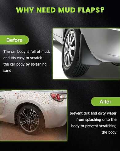 مجموعة SCITOO مكونة من 4 قطع من اللوحات الطينية العالمية لـ 2012-2015 لسيارة Honda Civic الأمامية والخلفية، مجموعة واقيات الطين الأمامية والخلفية in Saudi Arabia