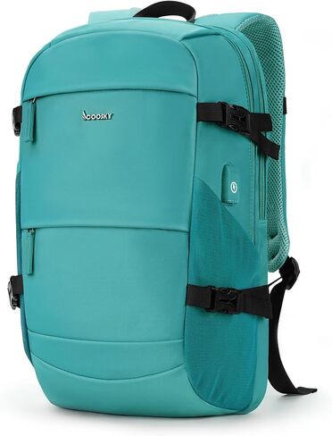 Travel Laptop Backpack with USB Charging Port, TSA Flight Approved carry on suitcase with 15.6" Notebook Compartment, Lightweight Computer Anti-theft Bag, Casual Commuter Daypack for Women & Men Black in Saudi Arabia