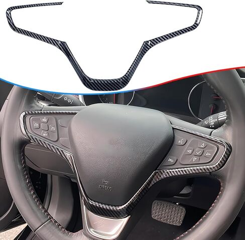 Steering Wheel Buttons Frame Stickers Cover Trim for Chevrolet Malibu 2016 2017 2018 2019 2020 2021 2022 2023 2024 - ABS Wine red Sport Interior Accessories in Saudi Arabia