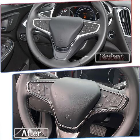 Steering Wheel Buttons Frame Stickers Cover Trim for Chevrolet Malibu 2016 2017 2018 2019 2020 2021 2022 2023 2024 - ABS Wine red Sport Interior Accessories in Saudi Arabia