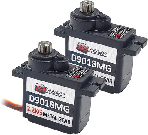 GOTECK 2PCS 17g Full Metal Gear Digital Servo, with 25T Servo Horn for 1/18 1/16 1/14 RC Car Model Boat Fixed-Wing Helicopter Airplane Robot Toy in Saudi Arabia