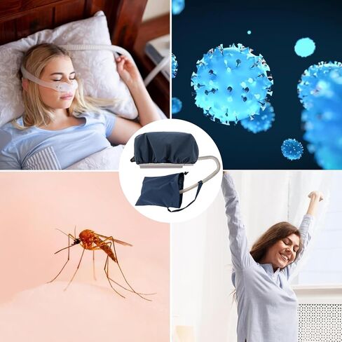 Mask Cover | Protective Dust Cover | Keeps Supplies Clean and Protected | Storage Bag with Strap + Dust Cover, Protect Your Machines Compatible with Sleep Apnea & BiPAP Machines in Kuwait