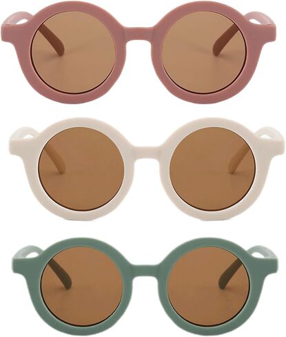 Cute Round Toddler Sunglasses for Kids Girls Boys UV400 Protection De Sol Gafas Ages2-10 Baby Sun Glasses in Saudi Arabia