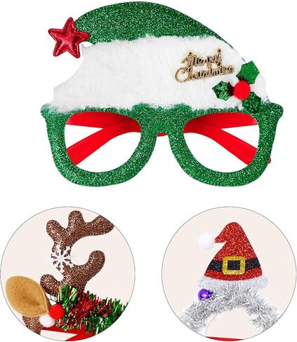 نظارات حفلات Happy New Year مكونة من 9 قطع لامعة، إطارات نظارات لطيفة لحفلات العطلات، نظارات تزيينية لحفلات رأس السنة الجديدة، مثالية لحشو حقائب الهدايا (مقاس واحد يناسب الجميع) in Saudi Arabia