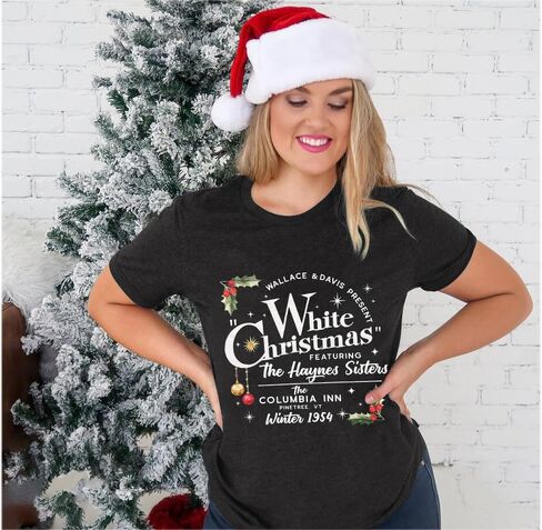 Christmas Shirts for Women Santa Christmas Pine Tree T-Shirt Short Sleeve Xmas Holiday Tee Tops in Kuwait