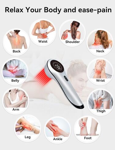 4400mAh Rechargeable Infra Red Light Therapy Device for Pain Relief, Canker Sore Blue Light Treatment Machine Ear Nose Mouth Lip Cold Sore Knee Feet Joint Muscle Back Removable Tip Dog Pet in Saudi Arabia