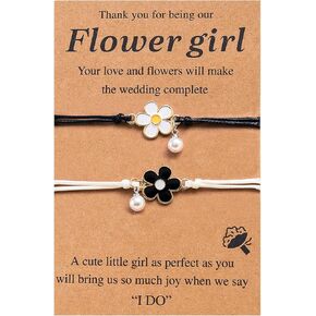 tenghong2021 Best Friends Friendship Matching Butterfly Flower Pearl Pendants Bracelets Necklace for 2 Girls Women BFF Long Distance Matching Butterfly Pendants Bracelets Gifts for Women Birthday Gifts