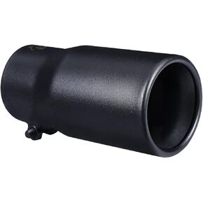 Black Exhaust tip -2.5'' Inlet Bolt on Design- Black Coated Stainless Steel Car Muffler Tips 2.5" ID x 3'' OD x 6"L