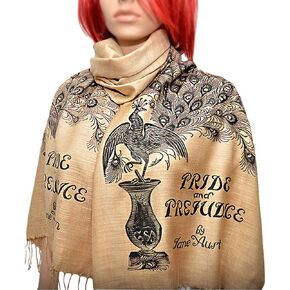 Pride and Prejudice scarf/shawl, Literary Scarf, Book Scarf