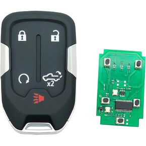Replacement Smart Remote Key Fob fit for 2019-2024 GMC Sierra Chevy Silverado 1500 2500 3500 Keyless Entry Key Fob HYQ1EA (5 Button)