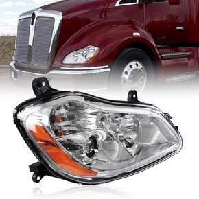 Headlights Assembly Compatible with Kenworth T680 2013 2014 2015 2016 2017 2018 2019 2020 2021 Projector Headlamps (Right Passenger Side)