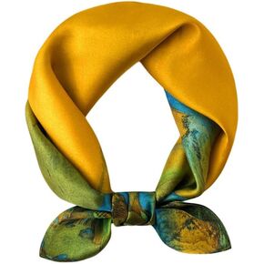 100% Pure Mulberry Silk Scarf 21"x21" Small Square Natural Silk Lightweight Digital Printed Neckerchief Scarves in Saudi Arabia