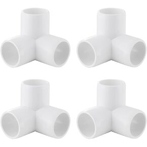 3 Way Tee PVC Fittings, 3/4-inch PVC Furniture Grade Fittings, Tent PVC Connectors and Greenhouse Pipe Fittings(12 packs)